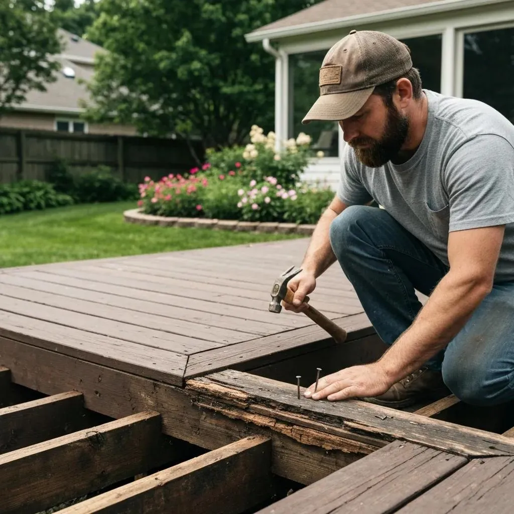 Deck replacement in San Antonio restoring an older backyard deck with safer structure and updated materials